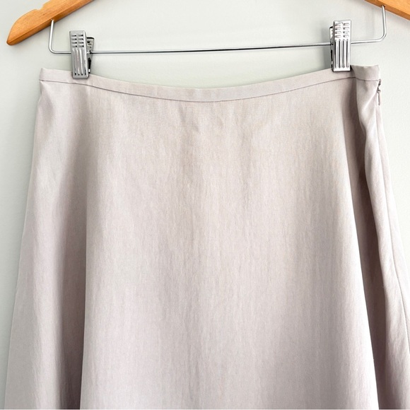 Moda International Size‎ 8 Vintage Skirt A-Line 100% Silk Y2K Midi Business Chic - Picture 4 of 11